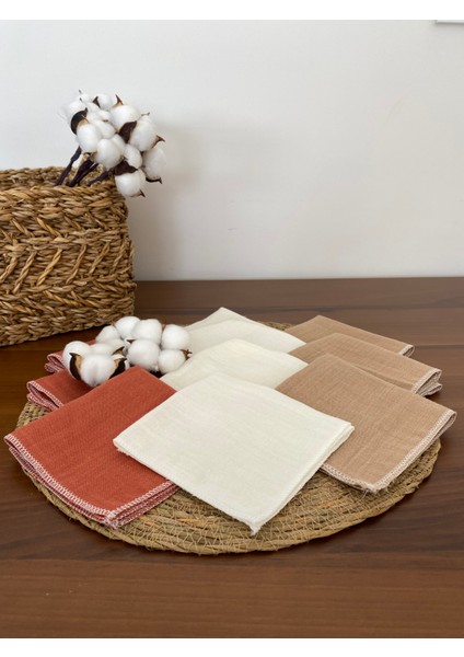 10'lu Müslin Bebek Ağız Mendili,ter Bezi %100 Pamuk 25X25 cm fiyatları