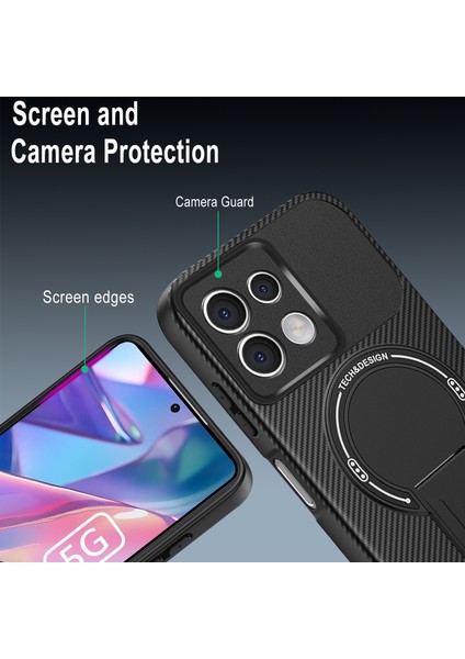 Xiaomi Redmi Note 13 5g Için Manyetik Kılıf, Karbon Fiber Tasarım, Standlı Tpu Hibrit Telefon Kılıfı, Kahverengi (Yurt Dışından) modelleri