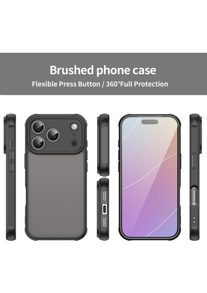 iPhone 17 Pro Için Kamera Korumalı Mat Kılıf, Yarı Saydam Mat Arka Yüzey, Darbeye Dayanıklı Telefon Kılıfı, Siyah (Yurt Dışından) fiyatları