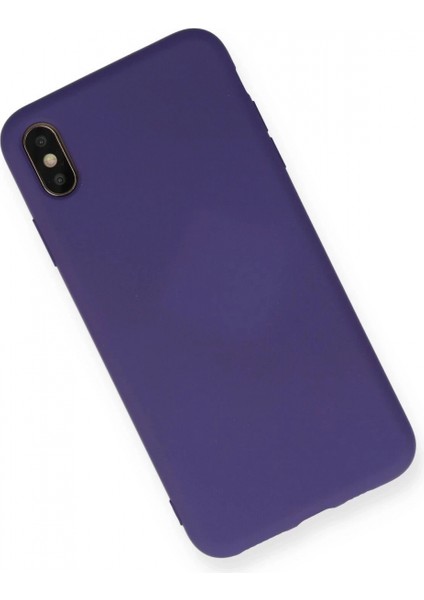 iPhone Xs Max Kılıf Nano Içi Kadife Silikon - Mor (K95) fiyatları