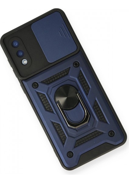 Samsung Galaxy A02 Kılıf Pars Lens Yüzüklü Silikon - Lacivert (K95) modelleri