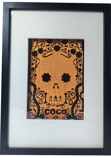 Coco - Uv LED Li Neon Nakış Işlemeli 21X30 cm
