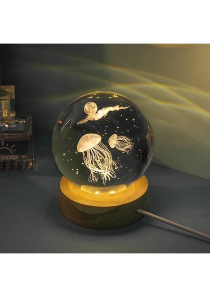 Buğz Deniz Anası Tasarımlı Cam Küre Işıklı