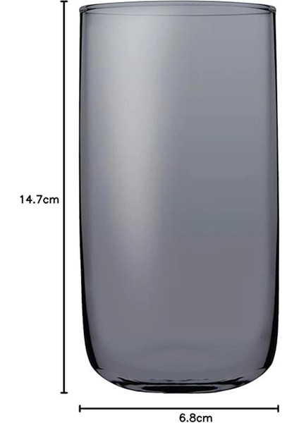 Pasabahce Iconic Gri Meşrubat Bardağı, 6'lı 365 cc fiyatları