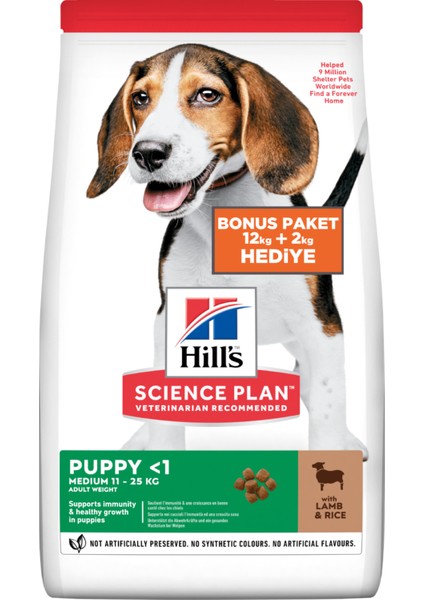 SP Kuzulu ve Pirinçli Orta Irk Yavru Köpek Maması 12+2KG