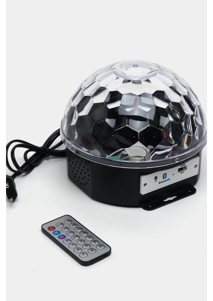 Işıklı Disko Topu Bluetooth Hoparlör Gece Lambası Kablosuz Speaker Ses Bombası Mp3 Çalar