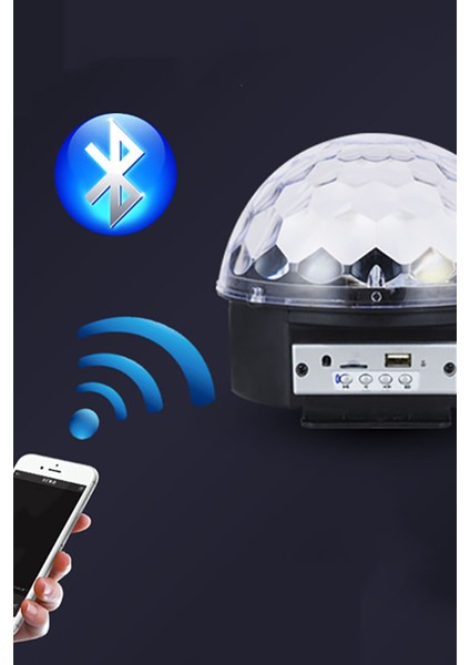 Işıklı Disko Topu Bluetooth Hoparlör Gece Lambası Kablosuz Speaker Ses Bombası Mp3 Çalar fiyatları