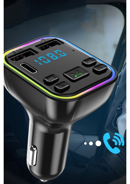 Fm Handsfree Bluetooth Modülatör Mp3 Player Type-C Çıkışlı Araç Şarj Aleti fırsatları