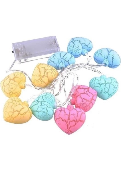 10LU Renkli Kalp Şeklinde Dekoratif Dolama LED Aydınlatması modelleri