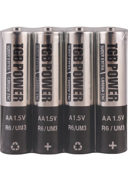 4'lü Kalem Pil Aa 1.5V R6 / Um3 – Uzun Ömürlü Karbon Çinko Pil Seti