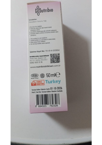 Soğuk Sıkım Devedikeni Tohumu Yağı 50ML fiyatları