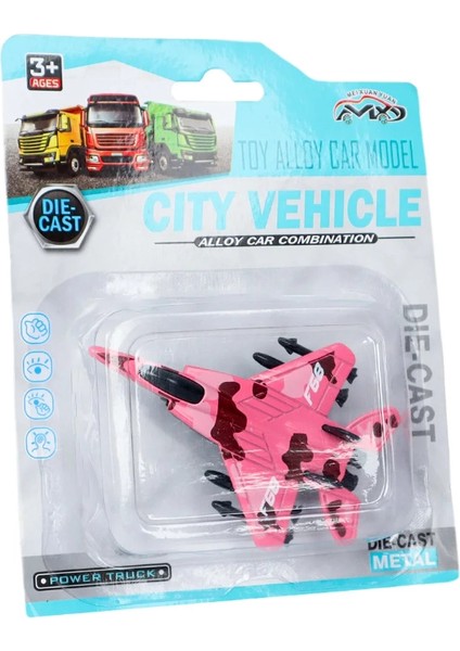 Die Cast Metal F-15 Benzeri Savaş Uçağı Pembe Kamuflaj fiyatları