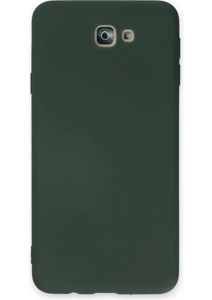 Samsung Galaxy J7 Prime Kılıf Nano Içi Kadife Silikon - Koyu Yeşil (K95)