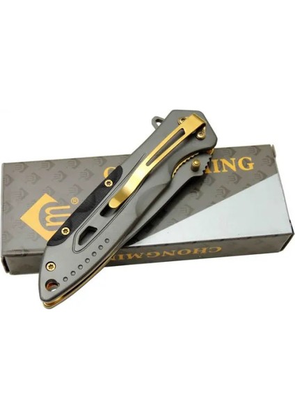 Chongming CM84 Çakı Titanyum Gold 20 cm Manuel, Kemerlikli fiyatları