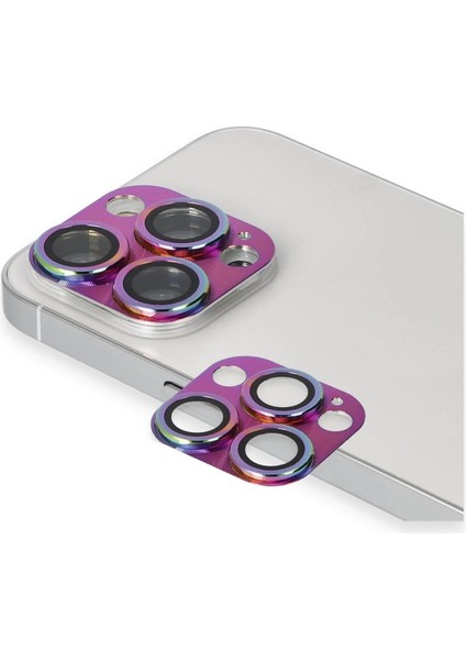 iPhone 13 Pro Max Pers Alüminyum Kamera Lens - RAINBOW-(5796) - I08H67N7-8A68VS modelleri