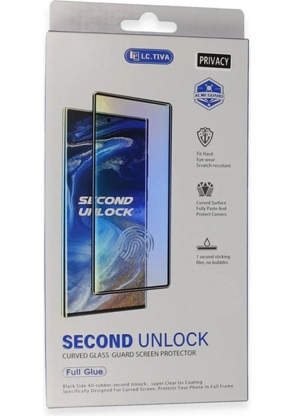 Samsung Galaxy S24 Ultra Durable Full Glue Curved Hayalet CAM-(5796) - I31H28N1-0A92VS