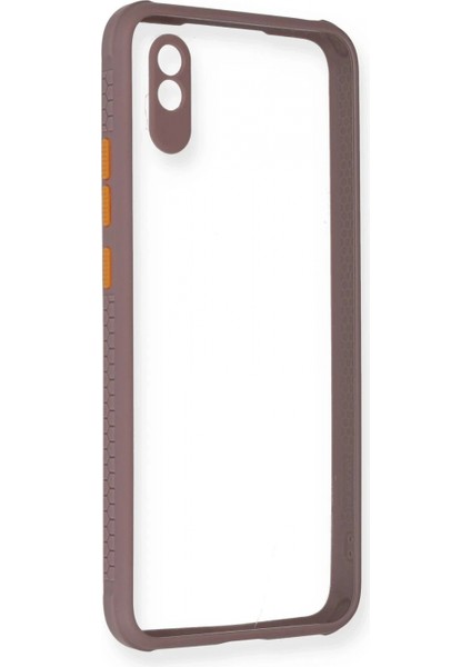 Xiaomi Redmi 9A Kılıf Miami Şeffaf Silikon - Açık Mor (K95)