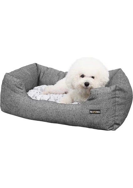 PGW22G Köpek Yatağı, Uyku Minderi, Yıkanabilir Mat S, 60 x 50 x 22 Cm, Gri