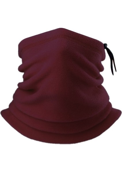 Kışlık Spor Unisex Bordo Polar Boyunluk Bordo Polar