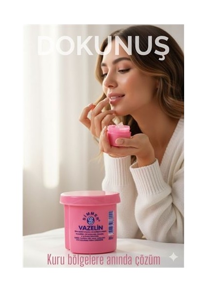 Pembe Vazelin – Dudak, El ve Cilt Nemlendirici, 80 ml Simfer