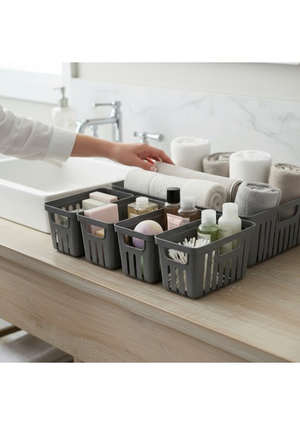 5 Parça Banyo Dolap Içi Düzenleyici Antrasit fırsatları