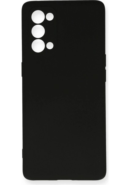 Oppo Reno 5 Kılıf Nano Içi Kadife Silikon - Siyah (K95)