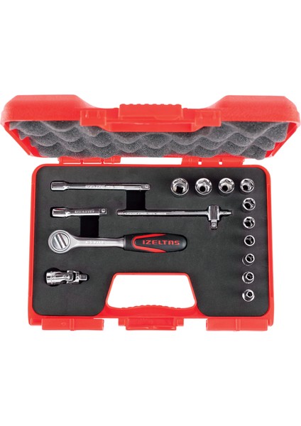 1/4” Altı Köşe Lokma Anahtar Takımı (15 parça, mm) 1107 00 6015