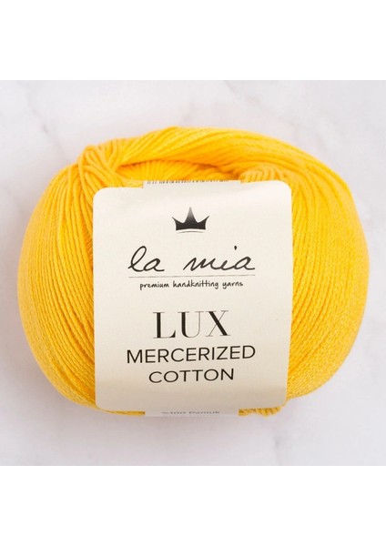 La Mia Lux Mercerized Cotton Koyu Sarısı El Örgü Ipi - 181 - 33754