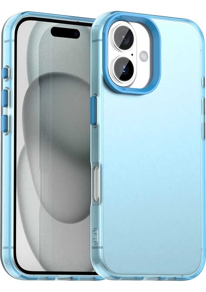 iPhone 17 Için Ince, Yarı Saydam, Mat, Darbeye Dayanıklı Koruyucu Kılıf, Mavi (Yurt Dışından)