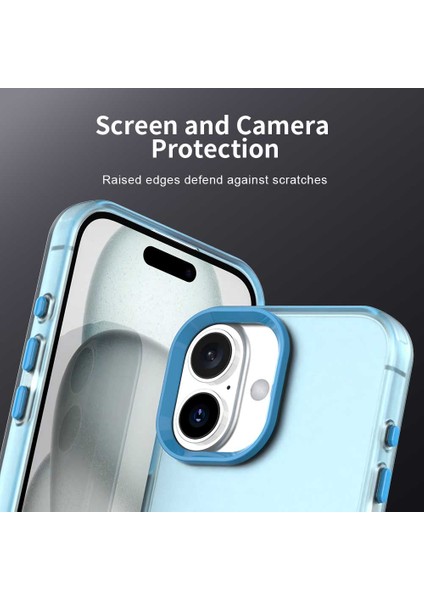 iPhone 17 Için Ince, Yarı Saydam, Mat, Darbeye Dayanıklı Koruyucu Kılıf, Mavi (Yurt Dışından) modelleri