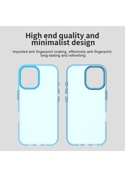 iPhone 17 Için Ince, Yarı Saydam, Mat, Darbeye Dayanıklı Koruyucu Kılıf, Mavi (Yurt Dışından) indirimleri