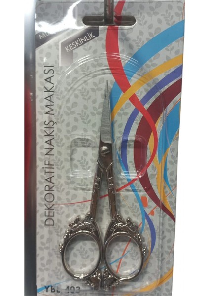 Nakış Makası Dekoratif Gümüş Model 12