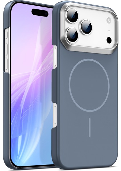 iPhone 17 Pro Max Için Manyetik Kılıf, Magsafe ile Uyumlu, Ince Sert Pc Mat Telefon Kılıfı, Koyu Mavi (Yurt Dışından)