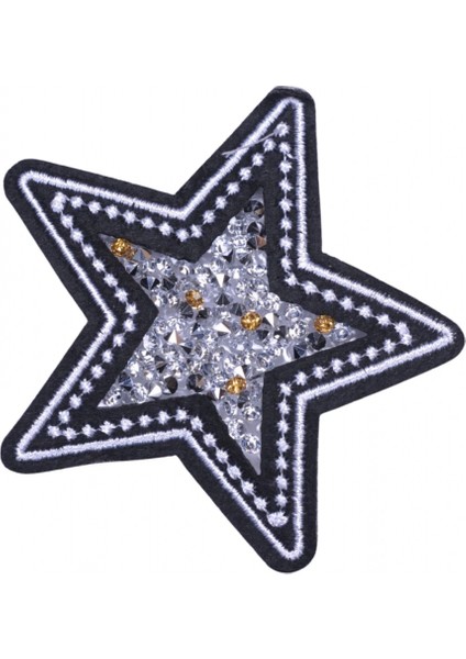 Aplike Ütü İle Yapışan Taşlı Yıldız Arma 5 cm