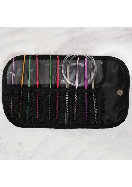 Loren Çantalı Tığ ve Örgü Aksesuarları Seti modelleri