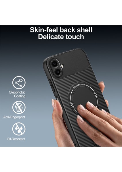 Samsung Galaxy A07 4g Için Manyetik Kılıf, Standlı Karbon Fiber Tasarımlı Tpu Hibrit Telefon Kılıfı, Mavi (Yurt Dışından) indirimleri