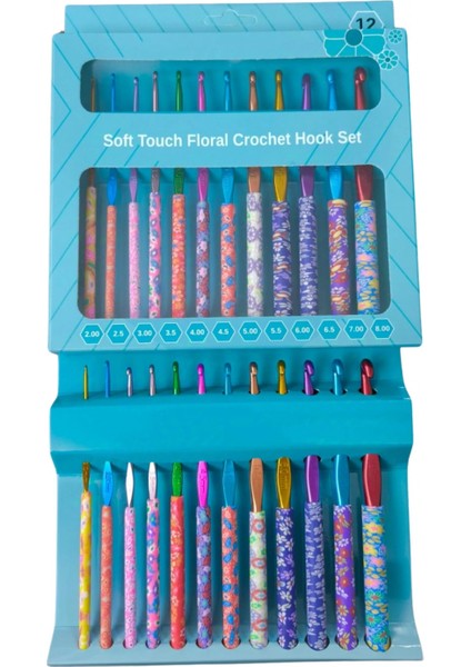 Yün Tığ Set Desenli 12 Adet