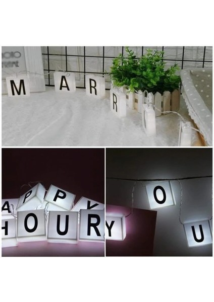 10lu Lightbox Işıklı Harf Mesaj Panosu Dekoratif Harf Işık Zinciri modelleri