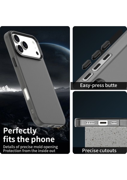 iPhone 17 Pro Için Ince, Yarı Saydam, Mat, Darbeye Dayanıklı Koruyucu Kılıf, Siyah (Yurt Dışından) fiyatları