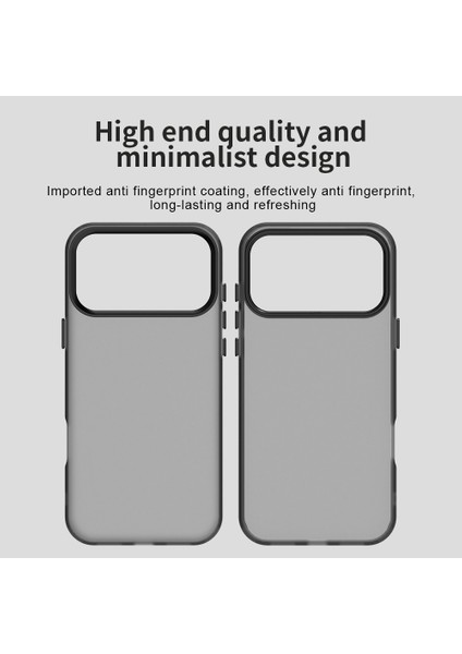 iPhone 17 Pro Için Ince, Yarı Saydam, Mat, Darbeye Dayanıklı Koruyucu Kılıf, Siyah (Yurt Dışından) fırsatları