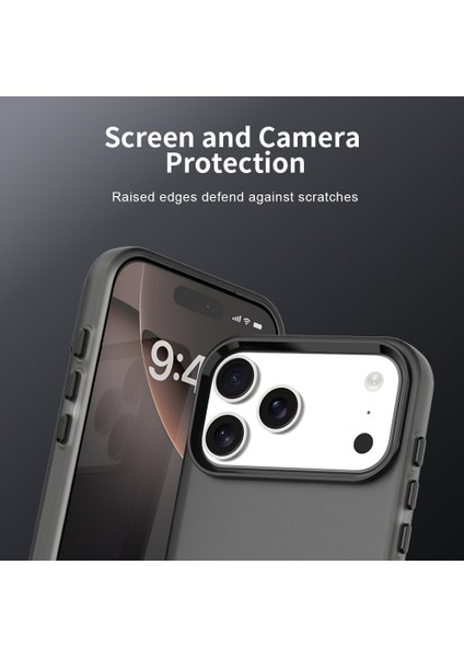 iPhone 17 Pro Için Ince, Yarı Saydam, Mat, Darbeye Dayanıklı Koruyucu Kılıf, Siyah (Yurt Dışından) indirimleri