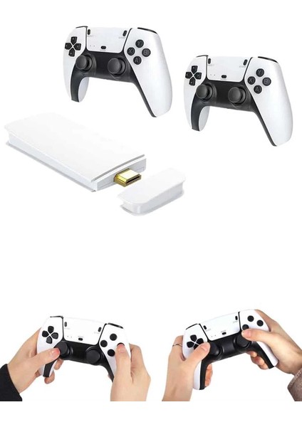 Bfs 4K Hd Görüntü Kaliteli Retro Game Stick 20000 Oyunlu Çift Kollu Beyaz Game Stick