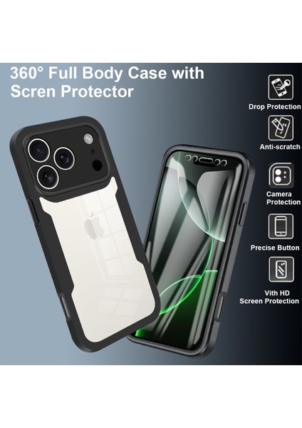 iPhone 17 Pro Için Koruyucu Kılıf, Dahili Ekran Koruyucu, 360 Derece Tam Koruma, Mavi Telefon Kılıfı (Yurt Dışından) indirimleri