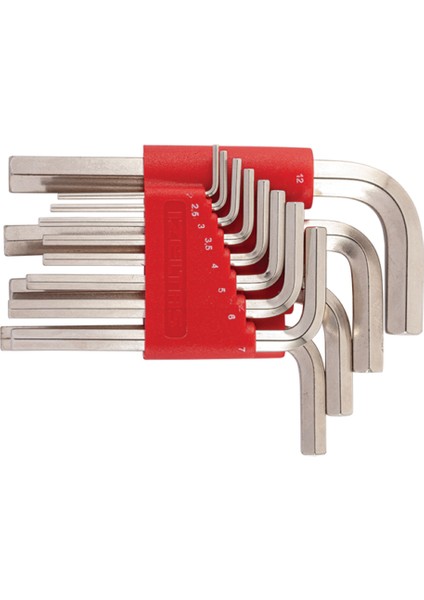 Allen Anahtar Takımı Altı Köşe Standart Boy (mm) 12 Adet Set 4900 00 3112