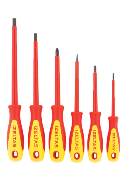 1000V İzoleli Elektrikçi Tornavida Seti (6 parça) 4140 00 9106