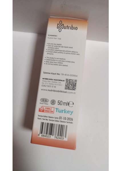 Soğuk Sıkım Kudret Narı Yağı 50ML fiyatları