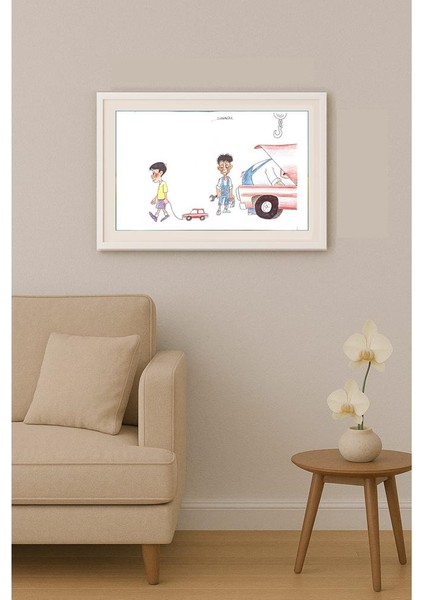 Derkaoui 29X21CM Orijinal Karikatür Tablo indirimleri