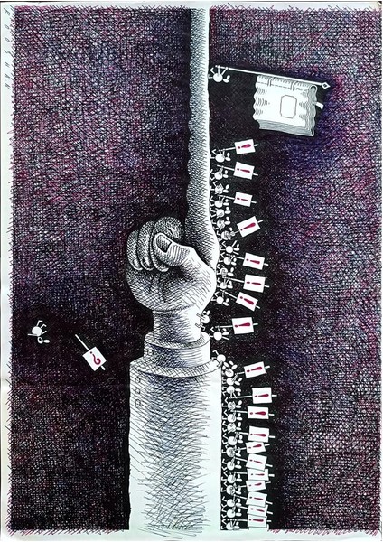 Rooshan Gataullin 43X30CM Orijinal Karikatür Tablo modelleri