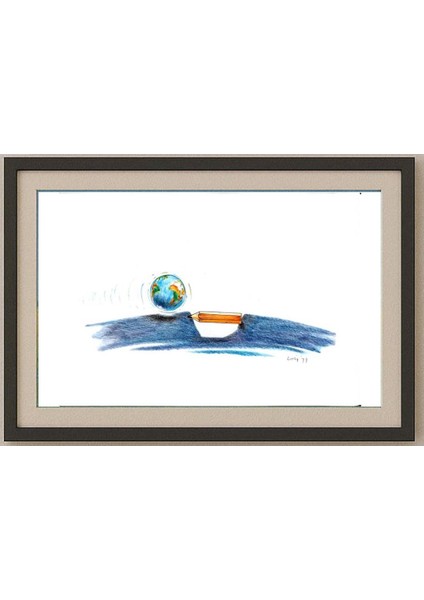 François Veldeman 29X21CM Orijinal Karikatür Tablo