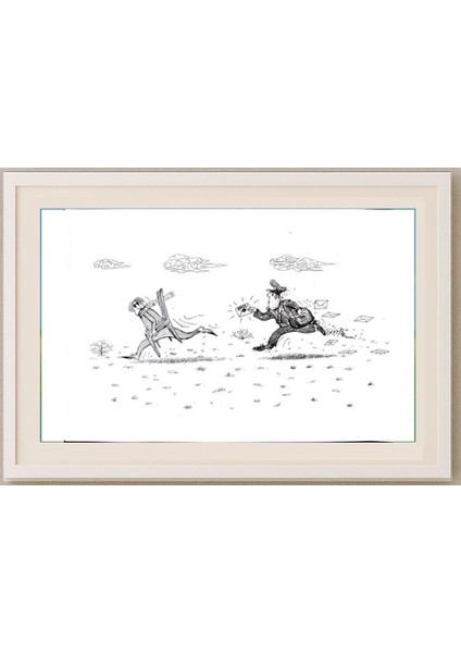 Ali Divandari 29X21CM Orijinal Karikatür Tablo fırsatları